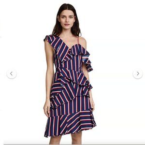 Alice + Olivia Laflora Asymmetrical Ruffle Dress NWT, size 6